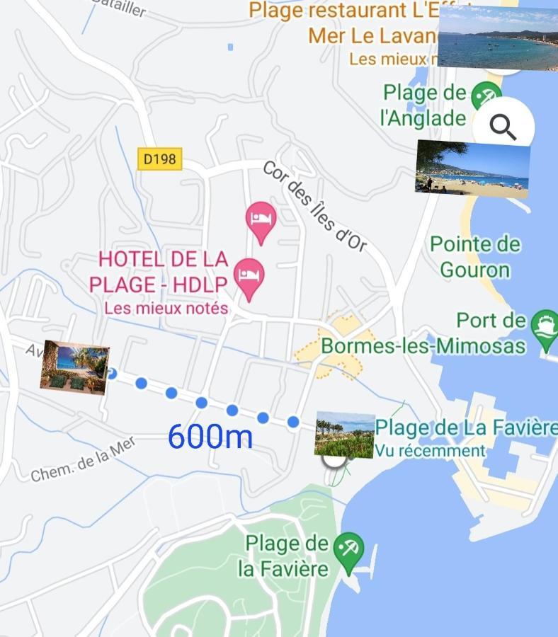 Le studio TAHITI 4 pers 600m de la plage la favière Bormes-les-Mimosas Esterno foto